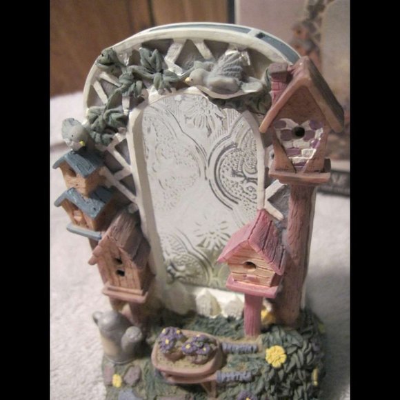 Birdhouse Votive Candle Holder Design Accent Collection Beautiful Detailed Glass - Picture 1 of 6
